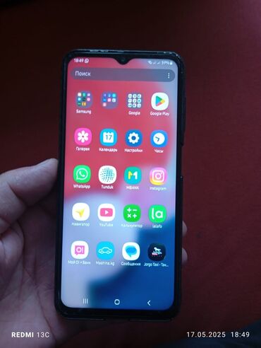 Samsung: Samsung Galaxy A13, Б/у, 128 ГБ, цвет - Черный, 2 SIM