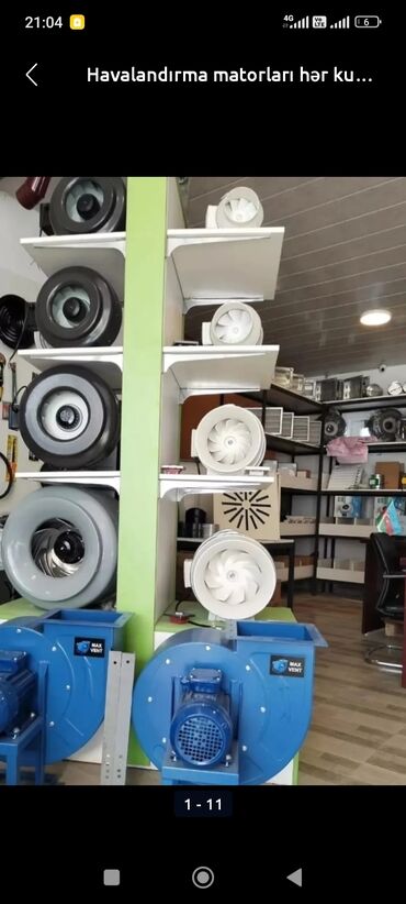 havalandırma sistemi: Havalandirma Matorlarin Topdan ve Perakenden Satisi, Her Növ Restoran