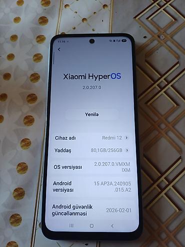 redmi note 9 azerbaycan: Redmi 12, 256 GB, rəng - Mavi, Barmaq izi — 7