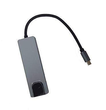 type: Хаб 5 in 1 - Type-С to HDMI x 1 + USB3.0 x 2 + PD x 1 + LAN x 1 — 5