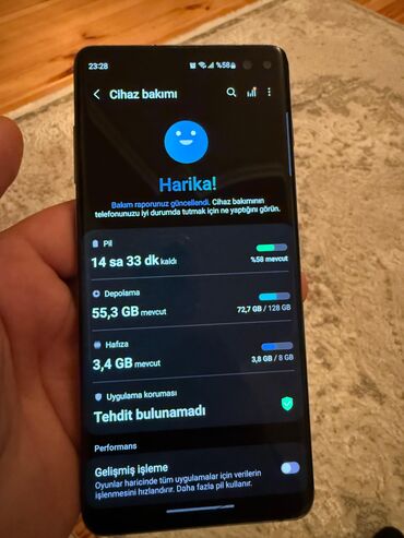 Samsung: Samsung Galaxy S10 Plus, 128 GB, rəng - Qara, Barmaq izi — 3