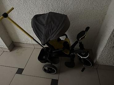 3 колесный скутер: Детский трёхколёсный велосипед с родительской ручкой и капюшоном — 3