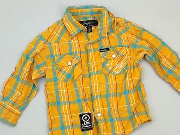 koszula świąteczna 116: Koszula 1.5-2 lat, stan - Bardzo dobry, wzór - Kratka, kolor - Żółty