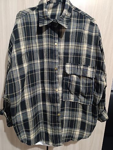 Рубашки: Рубашка в клетку oversize - Свободный крой, опущенная линия плеча - — 1