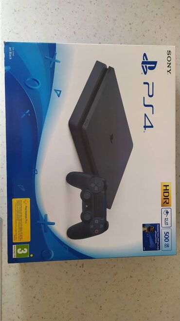 пс 4: PlayStation 4 slim 500gb (Yenidir) bağlı qutuda. Versiya 8.0 oyun