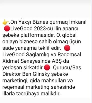 direkler: LiveGood – onlayn biznes qurmaq üçün şəbəkə platforması - 2023-cü
