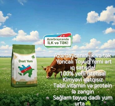 будка для собак: Məhsul: Dost Yem – Yoncalı Toyuq Yemi Təsvir: - Azərbaycanın ilk və