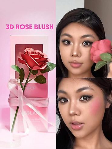 SHEGLAM 3D Rose Blush – güldəstəyə bənzər kremli yanaq rəngi - Unikal
