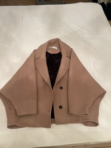 Кардиганы, жакеты: Пальто, Zara, M (EU 38), цвет - Бежевый