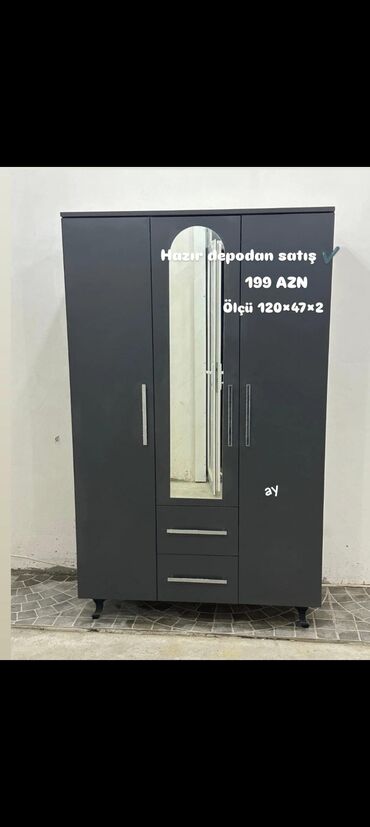 Dolablar: Yeni, 3 qapılı Düz dolab, Dolab-asılqan — 5