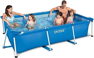 Бассейны: 220/150/60см. Intex 28270 Каркасный прямоугольный бассейн 1662л — 16