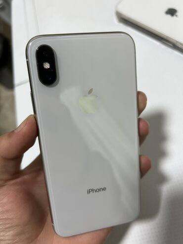 дисплей на айфон 10 цена: IPhone X, Колдонулган, 256 ГБ, Ак, Каптама, 100 %