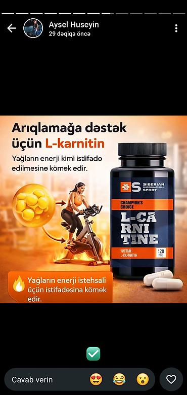 Siberian Supernatural Sport – L-Carnitine (Champion’s Choice) Məhsul