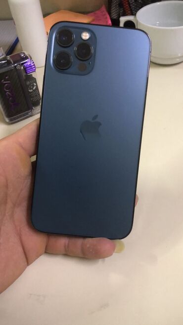 Apple iPhone: IPhone 12 Pro, 128 GB, Pacific Blue, Face ID