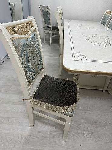 study table: Стол и стул для зала, Б/у, Самовывоз, цвет - Бежевый — 3