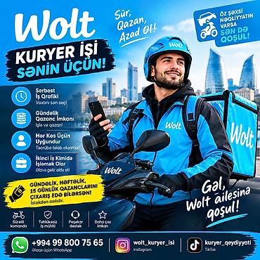 ural matskleti: Sürücü-kuryer tələb olunur, Şəxsi nəqliyyat vasitəsi ilə, Gündəlik ödəniş, Təcrübəsiz — 1