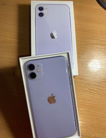 Apple iPhone: IPhone 11, Б/у, 64 ГБ, Deep Purple, Коробка, 79 %