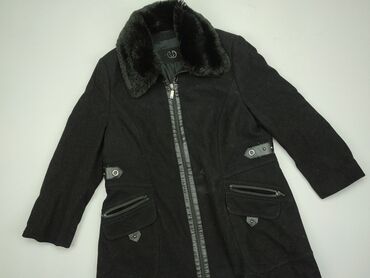 czarne bluzki bez ramion: Coat, 3XL (EU 46), condition - Very good