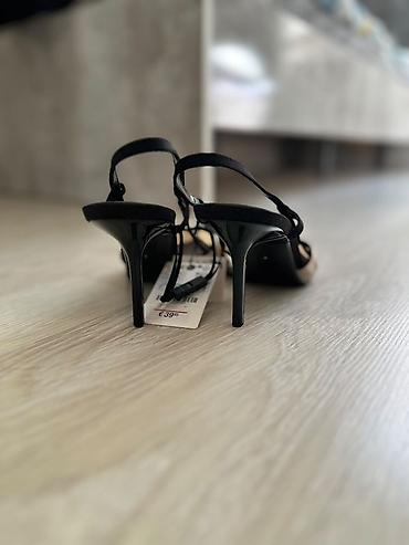Женская обувь: Туфли-лодочки ZARA на шпильке - Модель: slingback с открытой пяткой и — 4