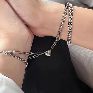cartier narukvice konac: Set narukvica za parove – magnetno srce - Dizajn: dve narukvice koje — 6