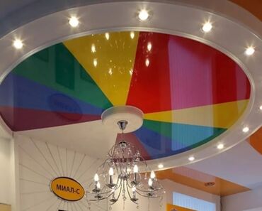 Натяжной потолок: Натяжной потолок Глянцевое, Матовое, 3D потолки Бесплатный замер, Гарантия, Монтаж — 5