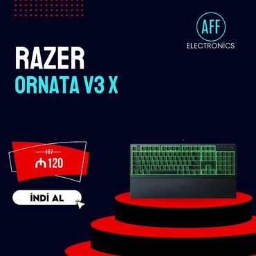 noutbuk klaviaturalari: Razer Ornata V3 X – oyunçular üçün nəzərdə tutulmuş bir klaviaturadır