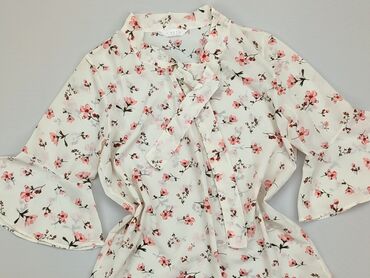 bluzki w kwiaty z bufiastymi rękawami: Blouse, M (EU 38), condition - Perfect