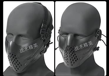training mask: Taktiki üz qoruyucu maska – qara rəng Məhsul təsviri: - Üzün aşağı — 2