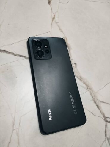 телефоны xiaomi redmi нот 12: Redmi, Redmi Note 12, Колдонулган, 128 ГБ, түсү - Кара, 2 SIM