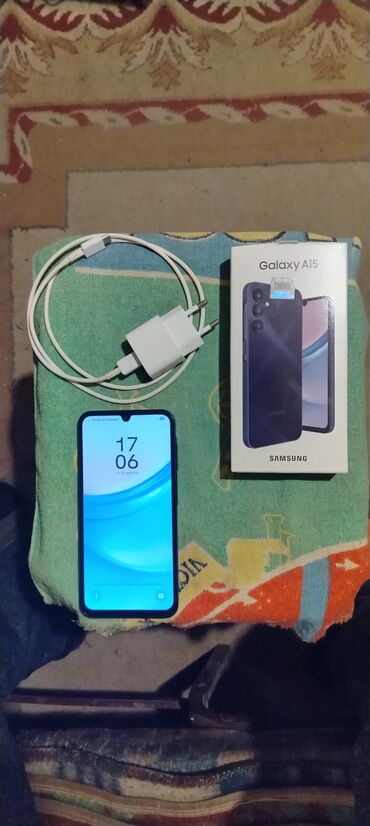 Samsung Galaxy A15, 128 GB, rəng - Göy, Sensor, Barmaq izi, İki sim kartlı