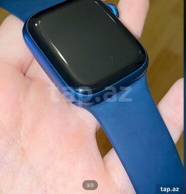 apple watch 7 41: İşlənmiş, Smart saat, Apple, Аnti-lost, rəng - Göy