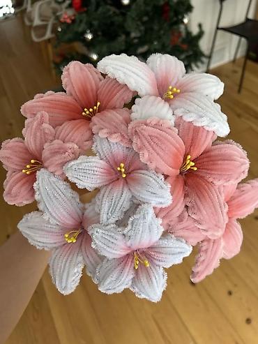 Цветы и букеты: Букеты из проволоки (синель) . (Некоторые цветы не моих рук — 3