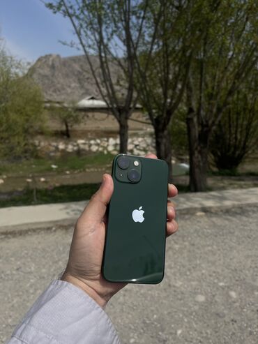 Apple iPhone: IPhone 13 mini, Б/у, 256 ГБ, Зеленый, Защитное стекло, Чехол, 85 %