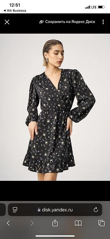 Личные вещи: Повседневное платье, Made in KG, Короткая модель, На запах, M, L, XL — 9