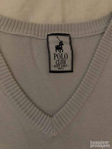 Džemperi: Odličan polo džemper, svetlo sive boje, L veličina, 100% cotton — 14