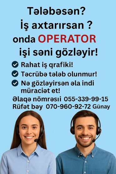 kafel metlax usta: Hostes, qeydiyyatçı tələb olunur, İstənilən yaş, Təcrübəsiz