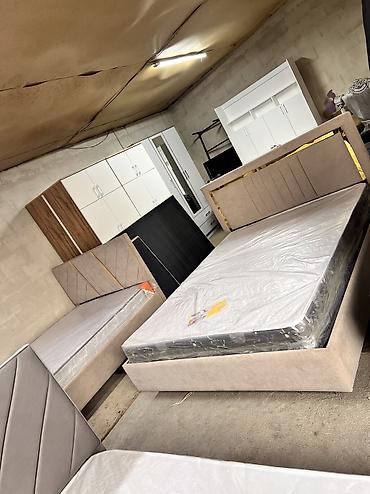 Другая мебель: Кровать Двуспальная металлическая каркас полностью обшитый разные — 15