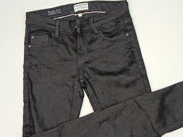 czarne jeansy dziury: Spodnie jeansowe, 11 lat, 158, stan - Bardzo dobry