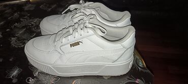 Women's Sneakers and athletic shoes: Puma ženske patike – bele kožne sneakers - Model sa podignutim — 1