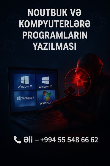noutbuk təmiri: Noutbuk ve Masa Ustu kompturlerin Windows sistemlerinin en uc sekilde
