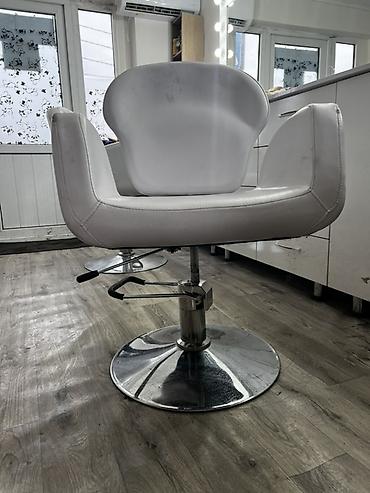 Салонные кресла: Парикмахерские кресла гидравлические (2 шт.) - Цвет: белый - Обивка — 4