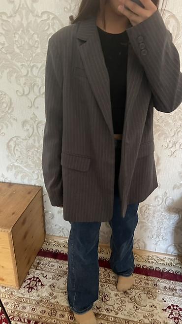 oversize: Женский oversize пиджак в тонкую полоску. Размер: 50 - Цвет — 2