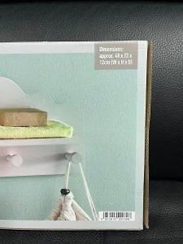 Ostali dečiji nameštaj: Zidna polica sa kukicama – „oblaci“ - Dekorativna polica za dečiju — 17