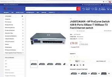 Modemi, ruteri i mrežni uređaji: HP ProCurve Switch 408 (model J4097C) - Mrežni preklopnik sa 8 Fast — 13