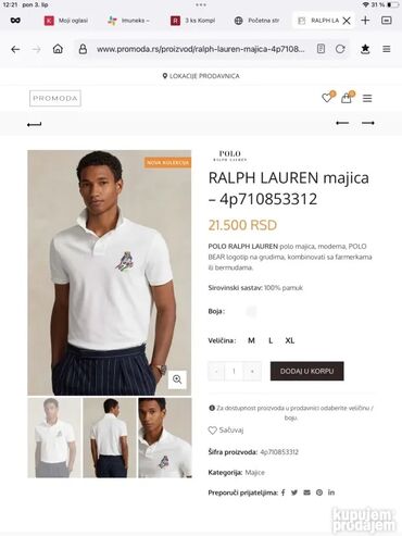 Majice: Original Ralph Lauren majica XXL KAO NOVA 100% cotton Ramena 55cm — 9