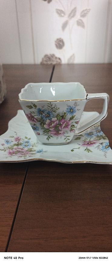 gull: Çay dəsti, rəng - Ağ, Farfor, 6 nəfərlik, Almaniya — 2