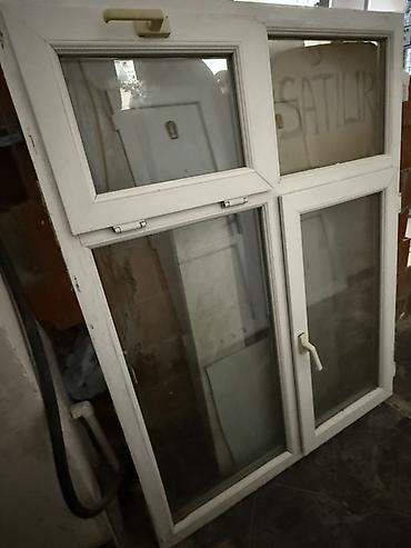 islenmis plastik qapi: Yeni İkiqat şüşə paketi Plastik pəncərə, Еni: 120 sm, Uzunluğu: 155 sm, Ödənişli quraşdırma — 2