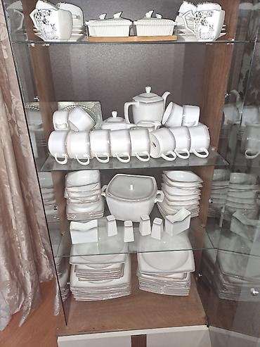 soba servisi: Nahar dəsti, rəng - Ağ, Farfor, 12 nəfərlik, Türkiyə — 1
