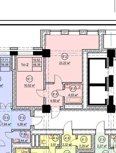 Продажа квартир: 2 комнаты, 49 м², Элитка, 17 этаж