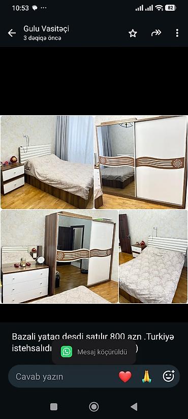 Bazali yataq desdi satılır 800 azn .Turkiyə istehsalıdır.Unvan